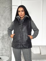 Стильний утеплений жилет без капюшона INNOE 300060-2 Чорний - Купити