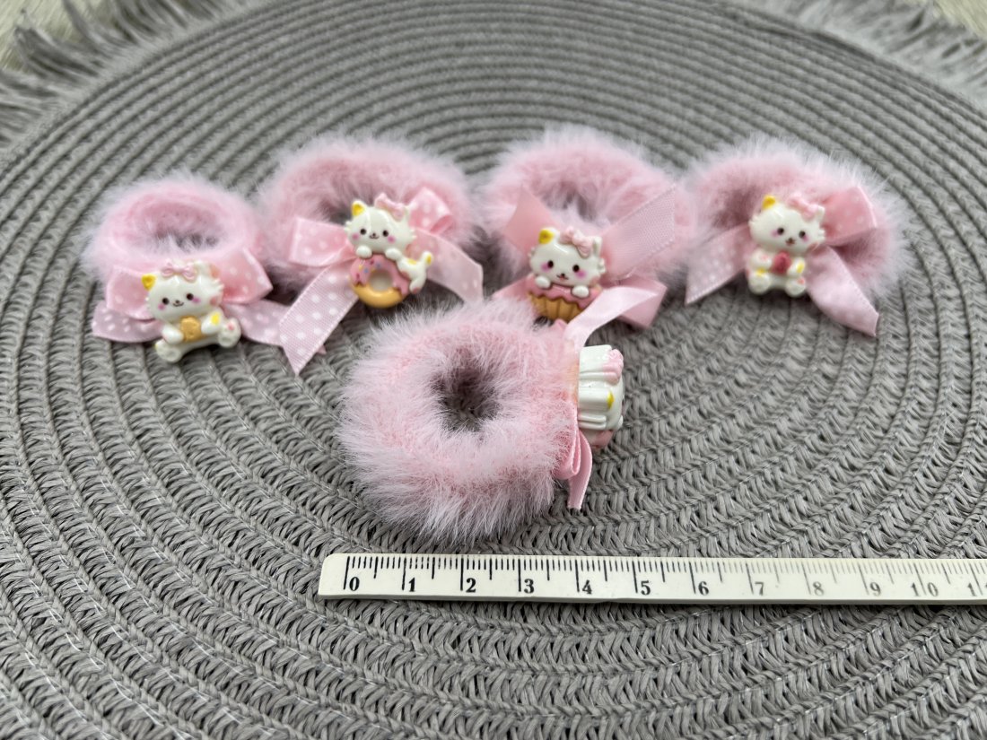 Дитяча хутряна резинка - Кристалік