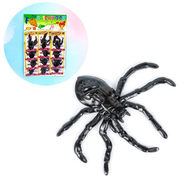 Лізун-антистрес Павук чорний на палетці 10 см - Купити