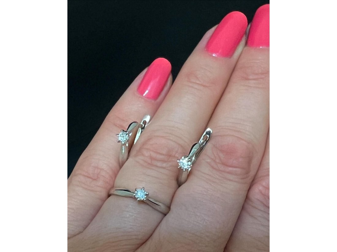 Сережки з діамантами - Фото2 Сережки з діамантами - Багира