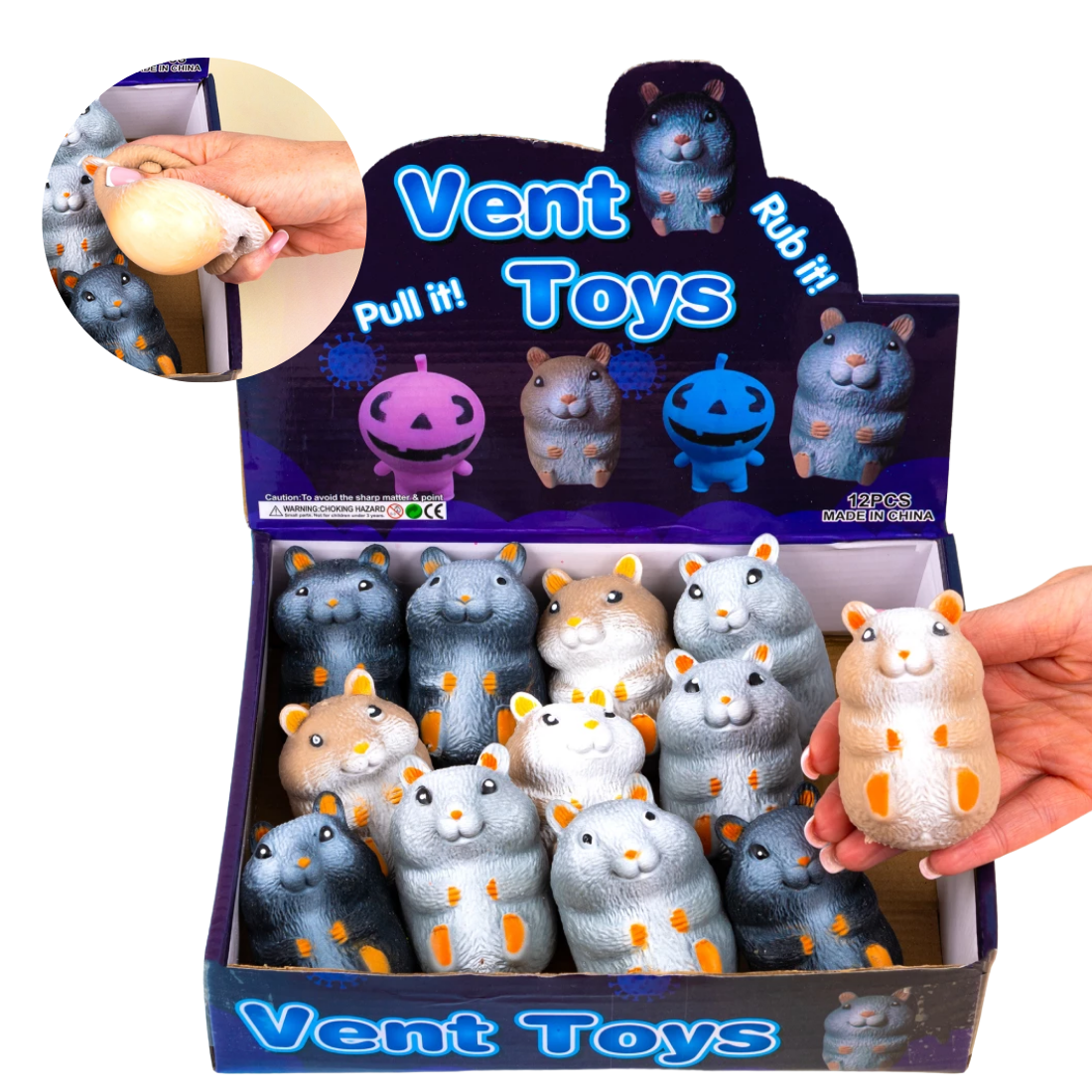 Антистрес піна хом'як 8 см, 69 г