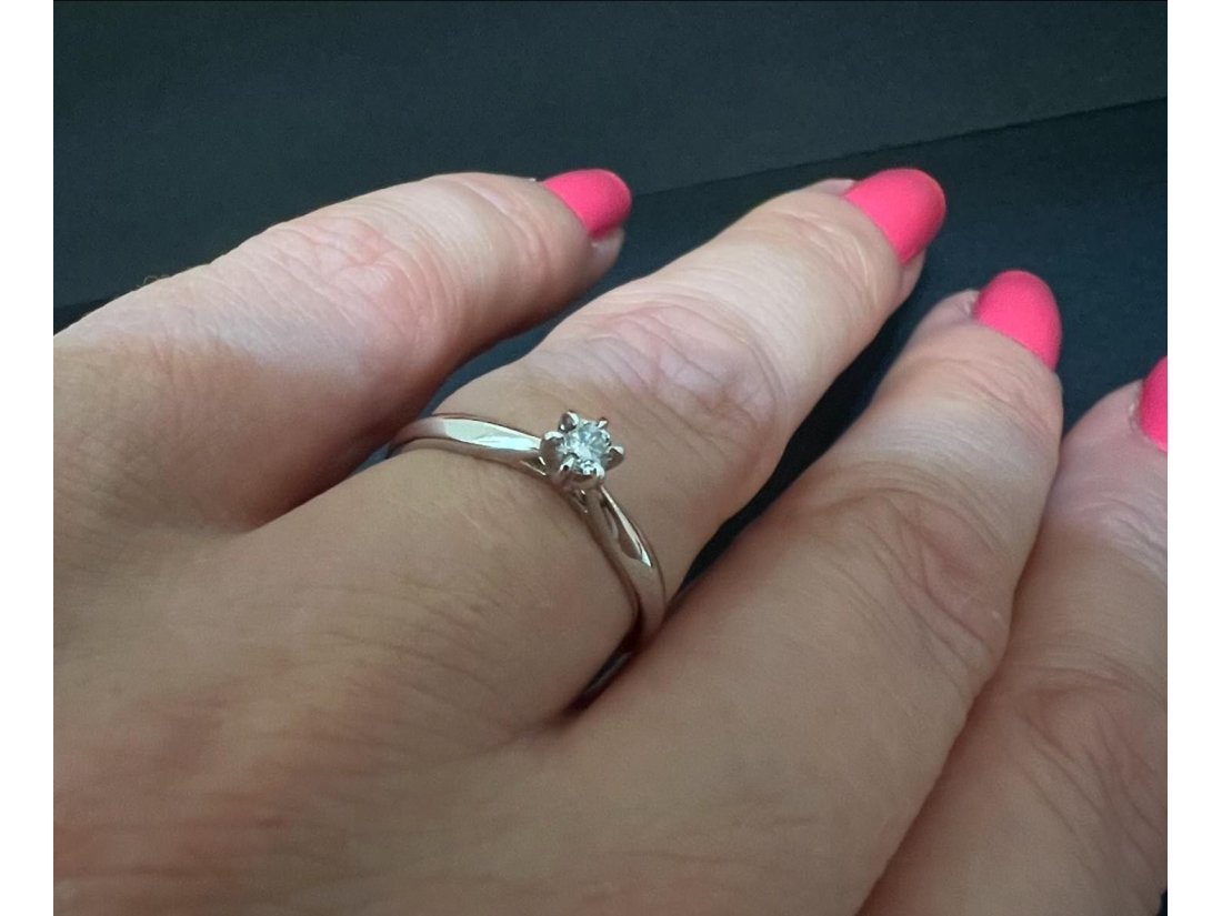 Каблучка з діамантом - Фото2 Каблучка з діамантом - Багира