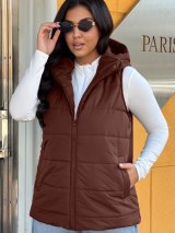 Стильний демісезонний жилет INNOE 300060-1 Шоколадний