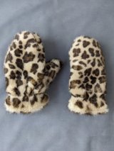 Зимові рукавиці з штучного хутра з принтом леопард INNOE 85005-4 Леопардовий