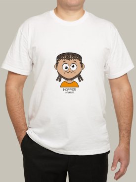 Чоловіча футболка, біла з принтом аватара Hopper 025 - Купити