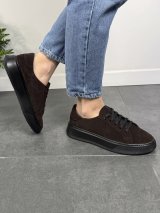 Жіночі кеди з натуральної шкіри на платформі INNOE 777568-2 Коричневий