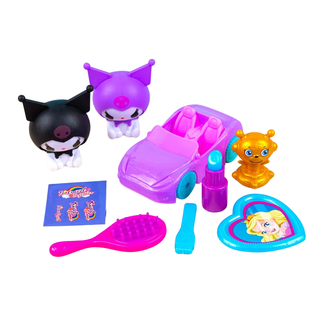 Ігровий набір Аніме на фіолетовій машині 20 см