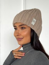 Тепла шапка з м’якої пряжі крупної в’язки INNOE 950234-1 Фрез - Купити
