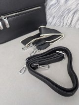 Елегантна чорна сумка з екошкіри з функціональним дизайном INNOE 350010-2 Чорний