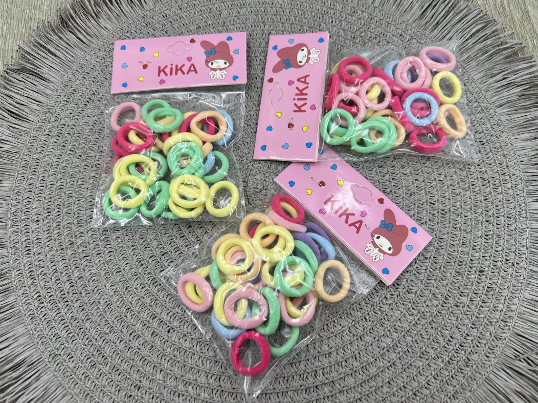 Резинки для волосся пастель. 30шт