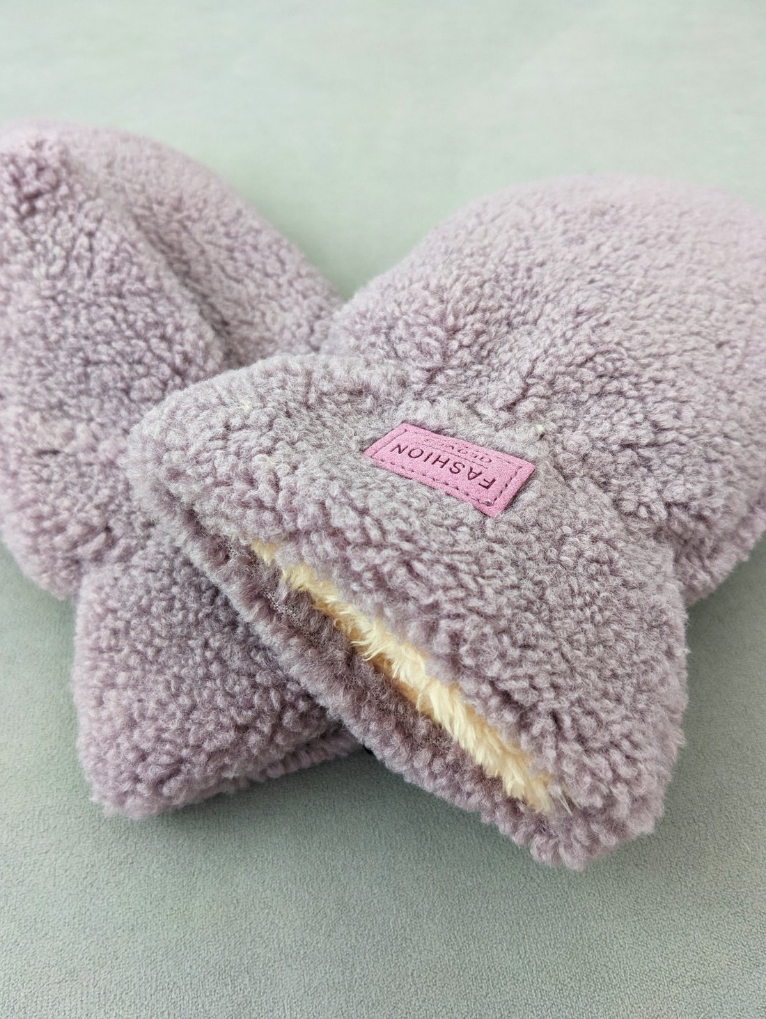 Теплі м’які рукавиці з плюшевої тканини INNOE 85005-3 Лавандовий