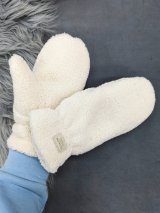 Пухнасті рукавиці тедді з ефектом обіймів INNOE 85005-3 Молочний