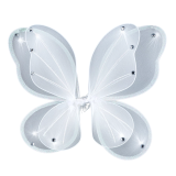 Карнавальні крила подвійні білі 28*34 см