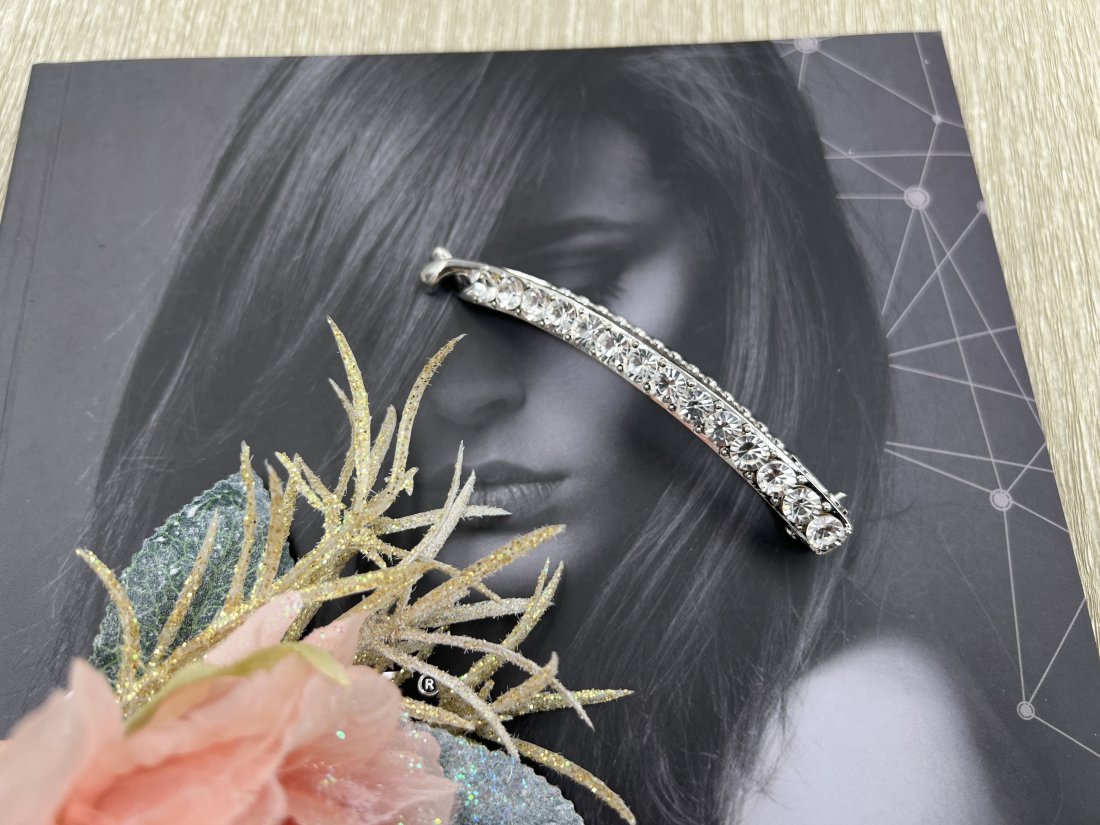 Металева заколка Банан ZAYA срібна 9.5 см