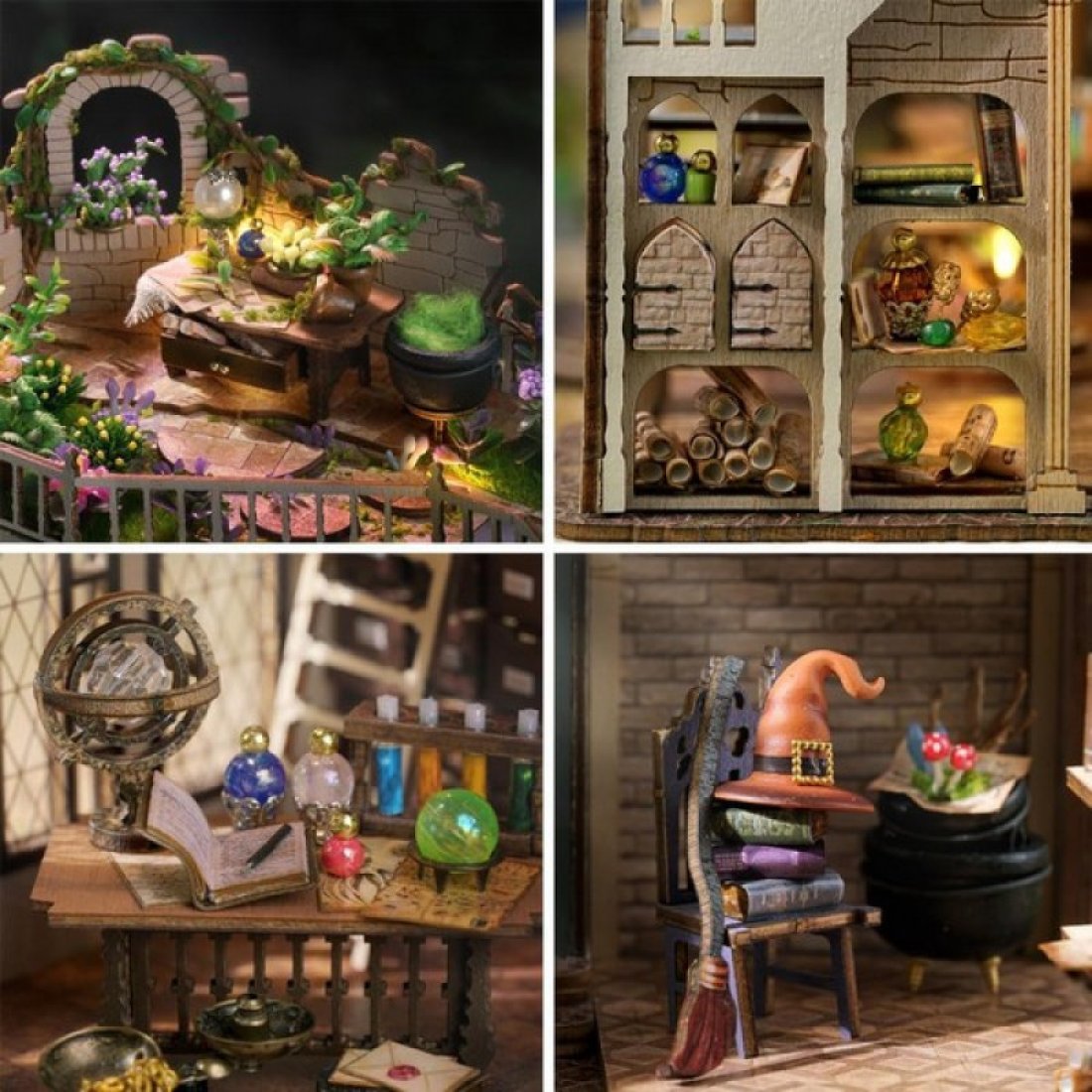 3D Румбокс «Магічний будинок»‎ DIY DollHouse + пилозахисний купол