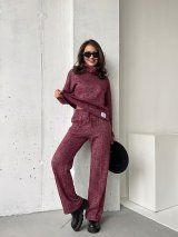 Костюм з блиском люрексу INNOE 210366-4 Бордовий