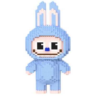 Конструктор Magic Blocks Лабубу Висота 30 см Блакитний - Купити