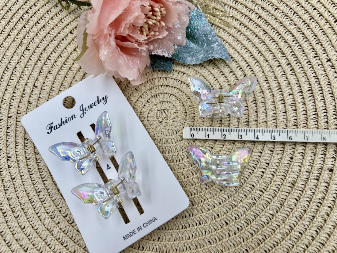 Краби для волосся 3.5 см - Кристалік