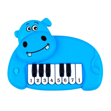 Дитяче піаніно у формі Бегемота синього 16 см - Купити