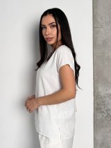 Базова блуза casual із креп-жатки INNOE 550030-26 Білий - Купити