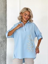 Туніка з вишивкою INNOE 230166-2 Блакитний