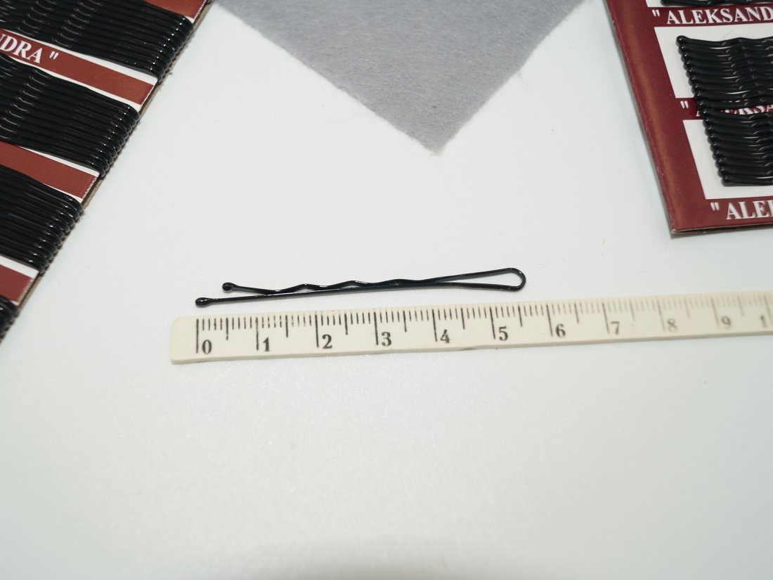 Невидимки для волосся. ALEKSANDRA 5.7 см. - Кристалік