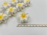 Краби для волосся 4 см. Гавайська лілія біла - Кристалік