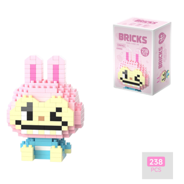 Конструктор BRICKS &quot;Лабубу&quot; Рожево-Блакитний - Купити