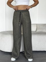 Теплі штани палаццо INNOE 300031-1 Сірий срібло