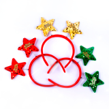 Новорічний обруч зірочка 21 см