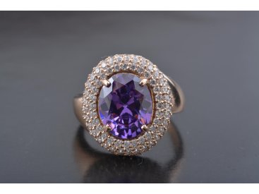 Каблучка із великим кольоровим камінням - Купити