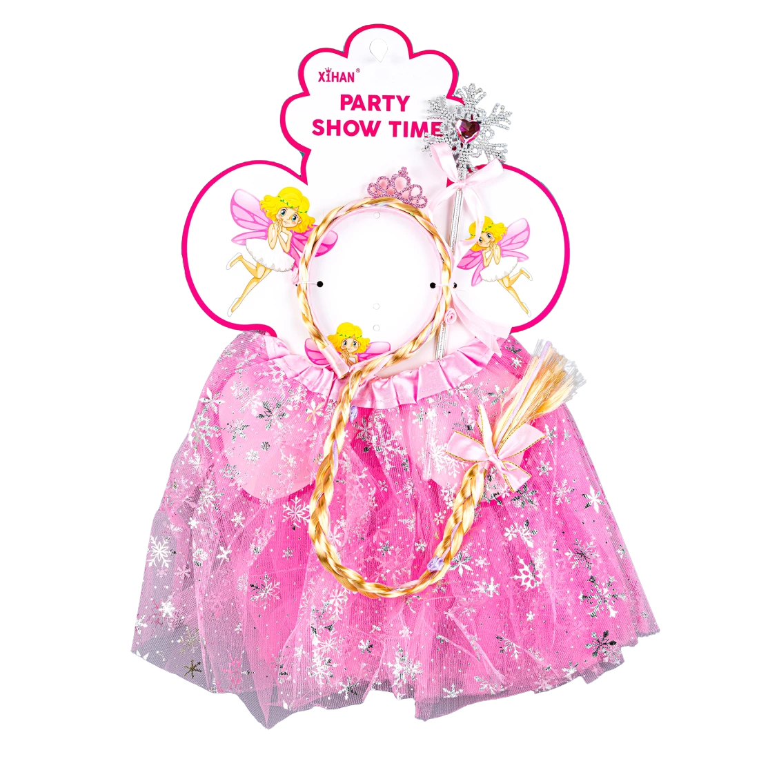 Карнавальний набір Рапунцель рожевий