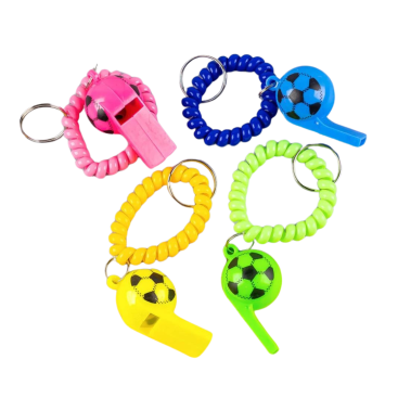 Брелоки пластикові Свисток М'ячик 12 штук - Купити