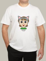 Чоловіча футболка, біла з принтом аватара Hopper 008 - Футболки з принтами - Hopper