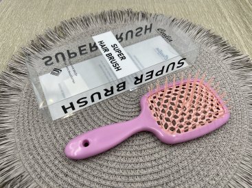 Гребінець для волосся в коробочці. Глянець рожева - Купити