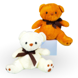 М'яка іграшка ведмедика з бантом 17 см