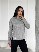 Лонгслів жіночий oversize з хомутом INNOE 230233-2 Сірий