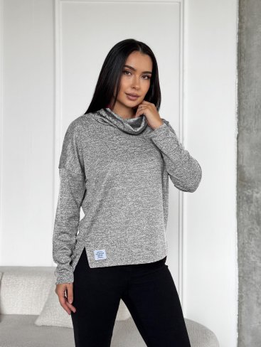 Лонгслів жіночий oversize з хомутом INNOE 230233-2 Сірий - Купити