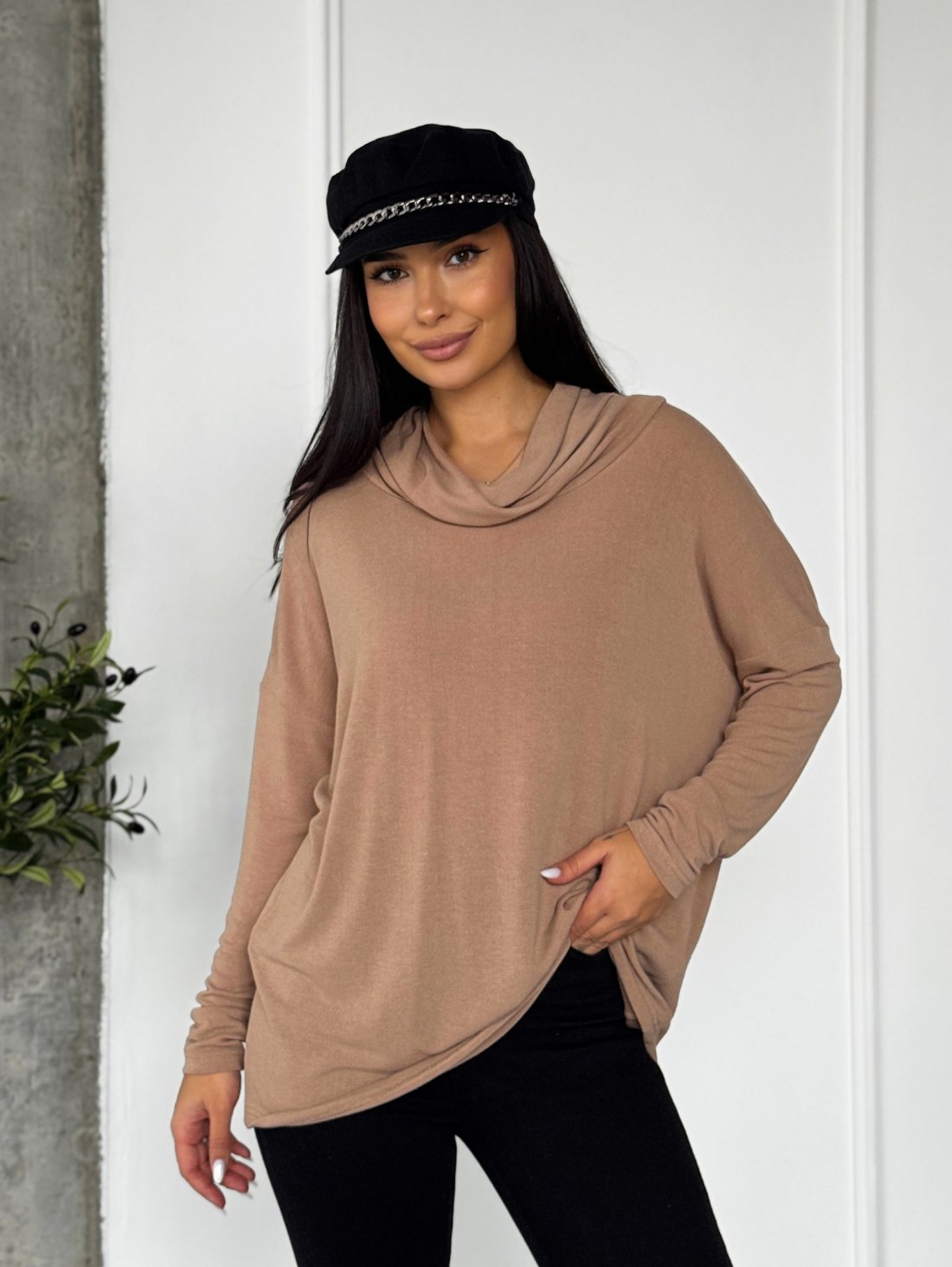 Туніка вільного силуету INNOE 230222-4 Бежевий