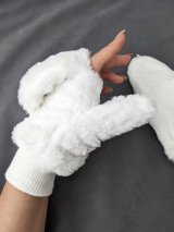 Теплые перчатки с мехом INNOE 85005-6 Белый