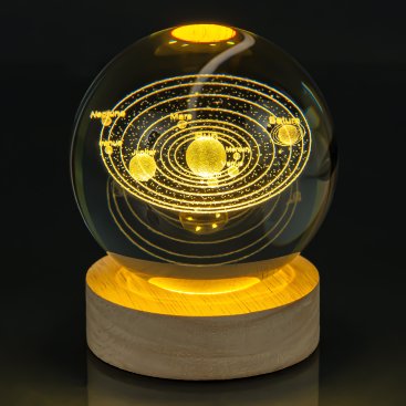 Нічник скляна куля Сонячна Система 8 см - Купити