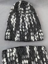 Затишний жіночий комплект шапка та бафф крупної в’язки INNOE 950591-1 Чорний