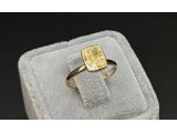 Каблучка з жовтим діамантом - Фото2 Каблучка з жовтим діамантом - Багира