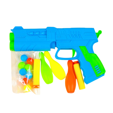 Дитячий пістолет із кульками Кегля синій 18 см - Купити