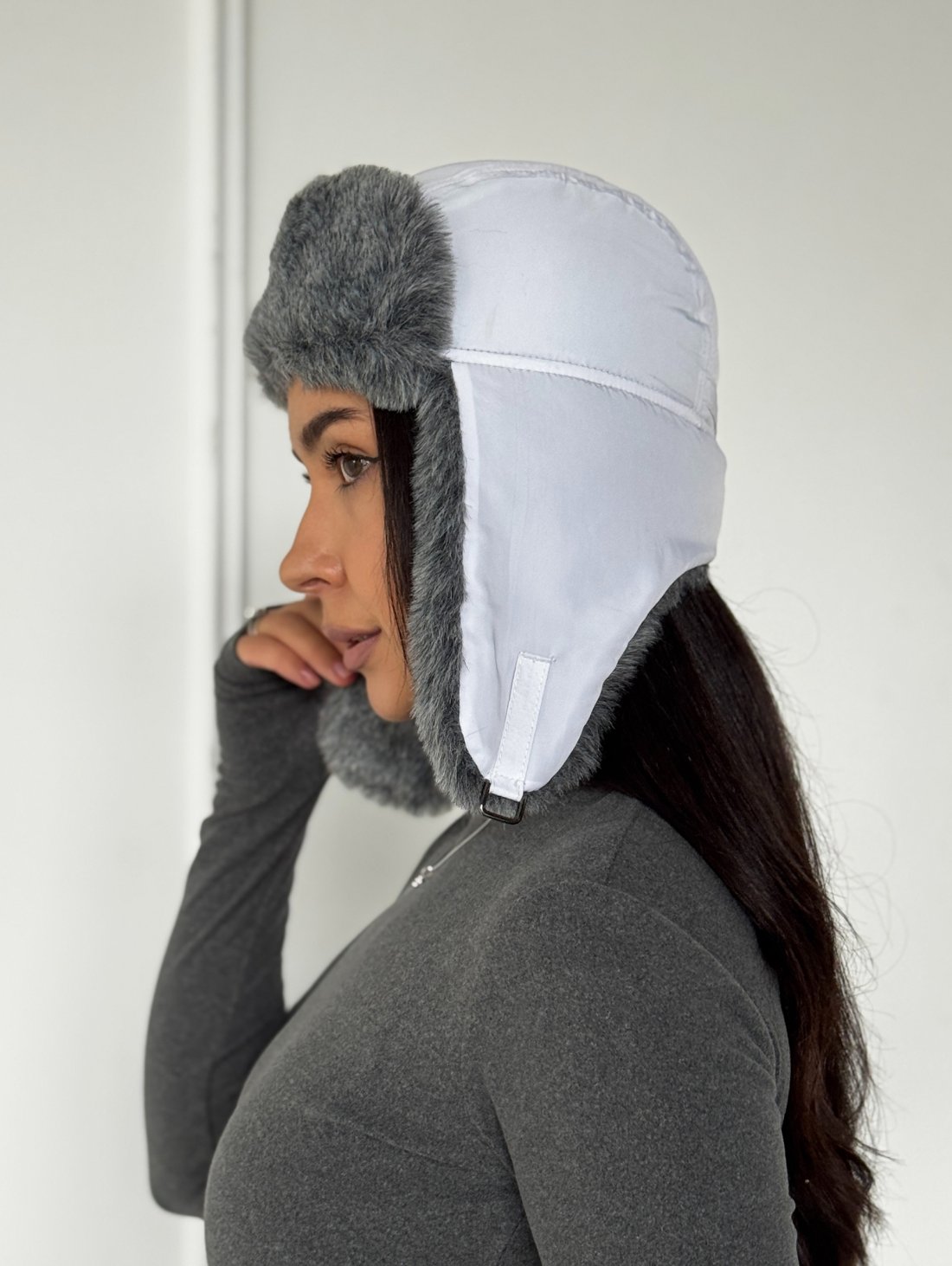 Шапка-вушанка жіноча “Winter Comfort” INNOE 950002-1 Білий