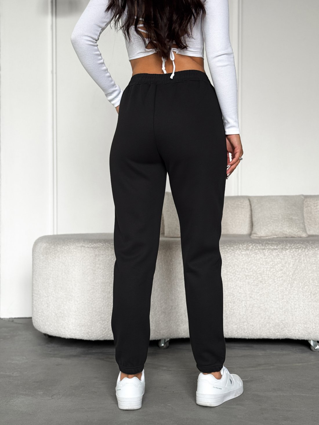 Теплі базові штани з шнурком INNOE 300061-1 Чорний