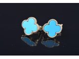 Сережки у стилі Van Cleef, бірюза - Купити