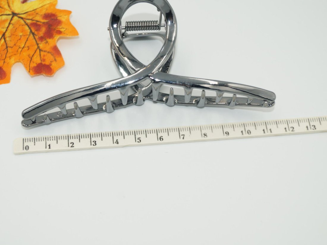 Краби для волосся 11.5 см. Хром. - Кристалік