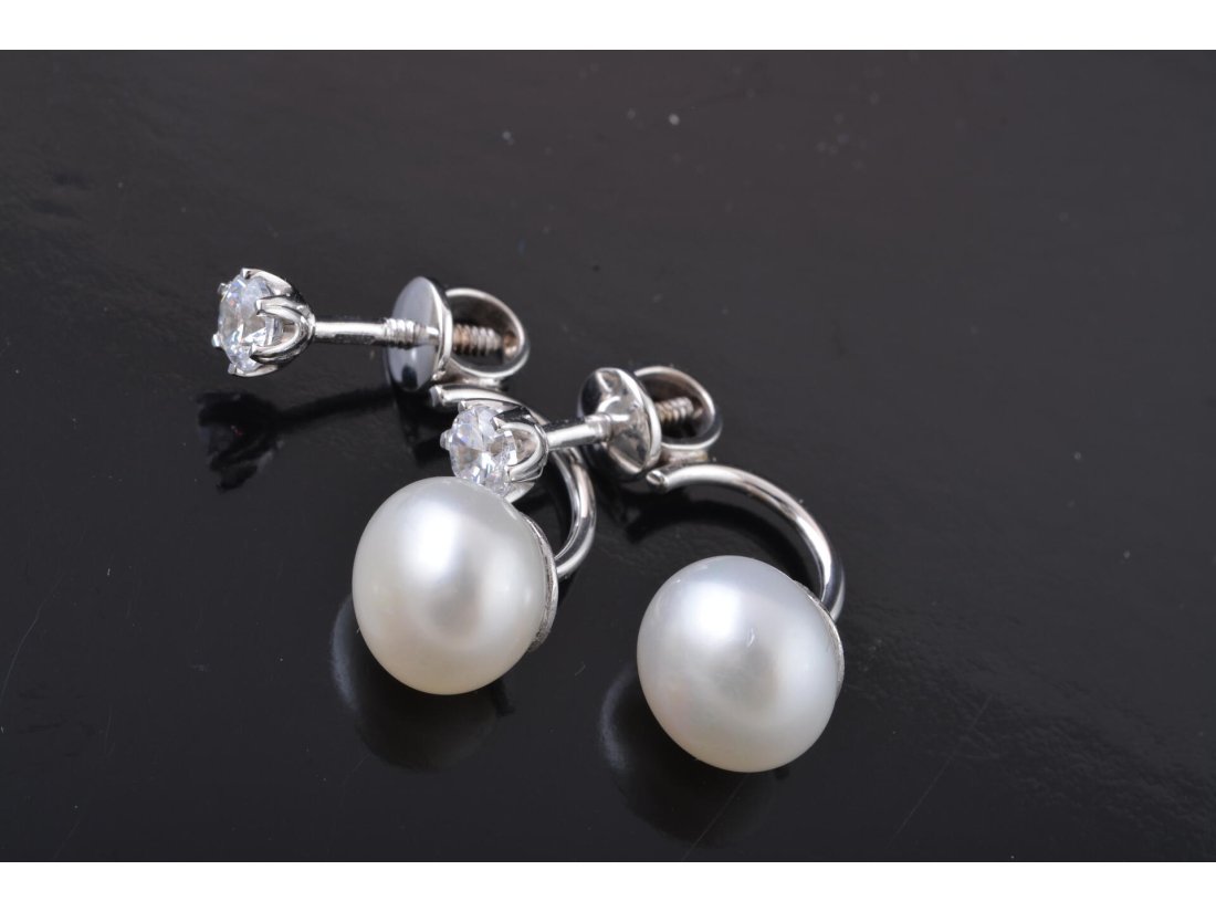 Сережки &quot;Матрьошки&quot; із перлинами