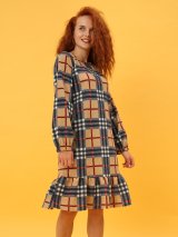 Бежева жіночна сукня- трапеція 270378